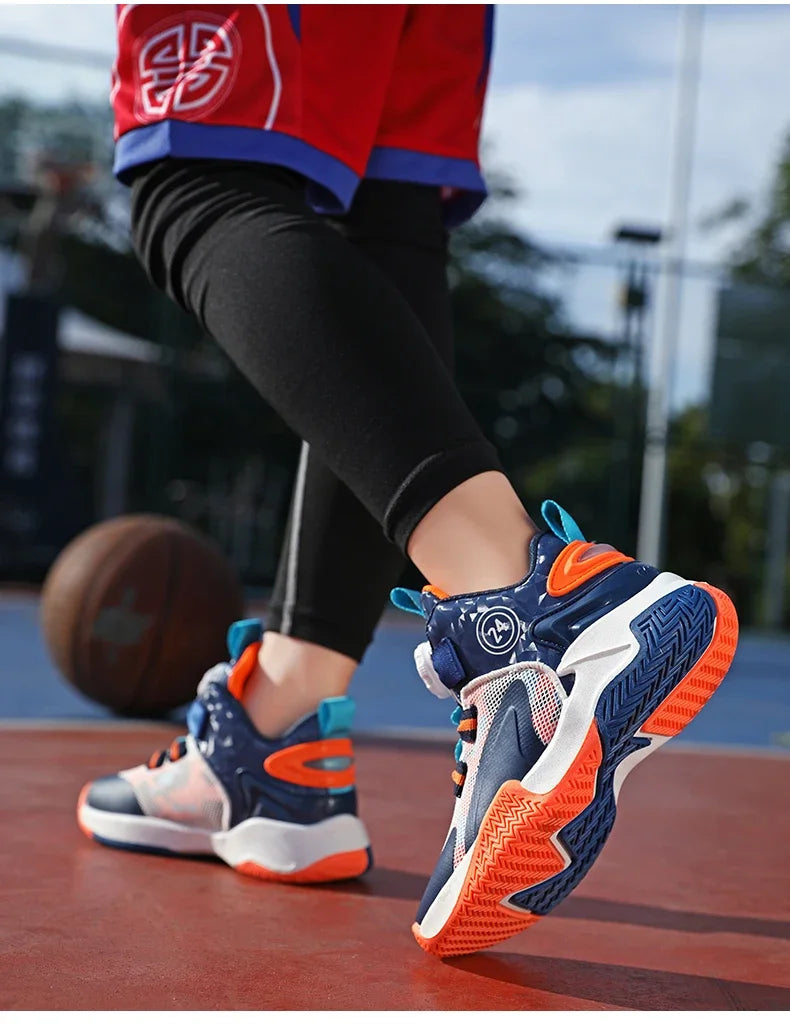 Children Basketball Sneakers Boys Shoes Kids Skater Casual Sneaker Non-Slip Sports Shoes for Boy Basket Training Child Tennis