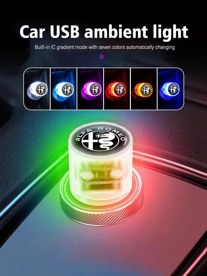 For Alfa Romeo Mini USB LED Car Light Auto Interior Atmosphere Light Emergency Lighting Light 159 Giulietta Giulia 147 Mito 156