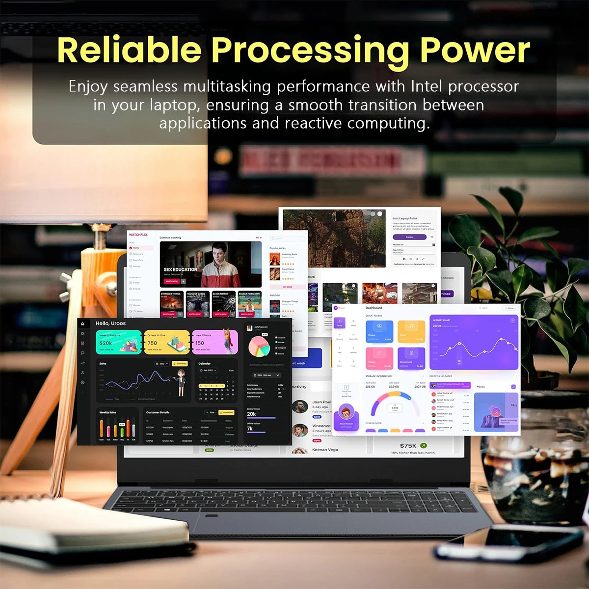 15.6' Intel Core I9 10980HK Laptop Computer Windows 11 Pro 16GB RAM 1TB SSD M.2 Notebook PC Gamer Portable Laptops Gaming Office