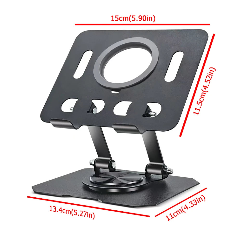 360° Rotatable Tablet Stand Adjustable Foldable Desktop Stand Holder Compatible For 4.7-10 Inch Ipad Pro/Air/Min Tablet Phone