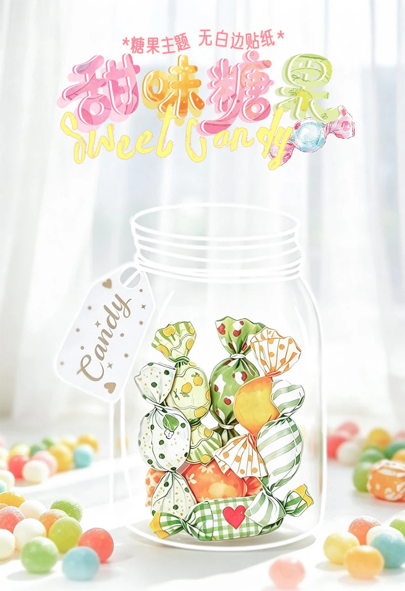 Candy Shaped Sticker Pack, Sweet Style Stickers for Junk Journal Decoration, Decorative Stickers for Water Cups, Photo Frames
