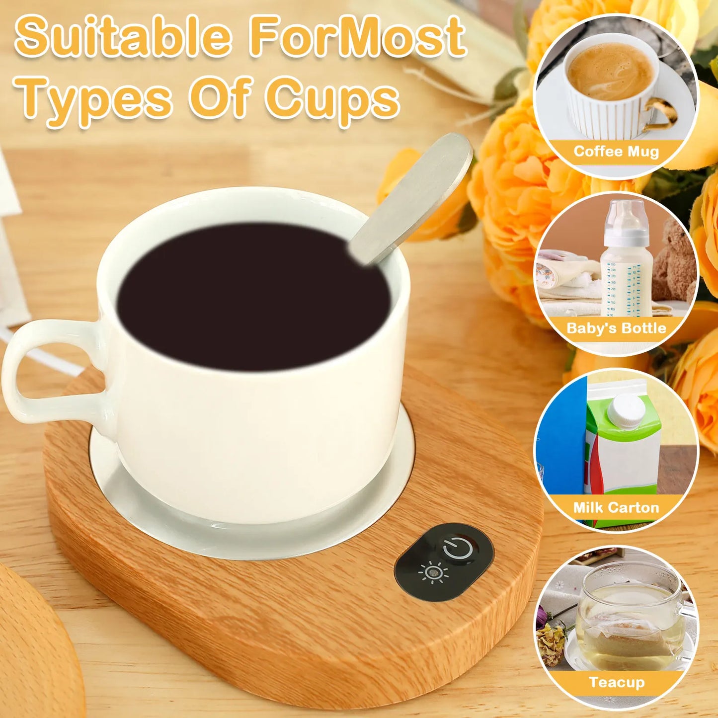 Electric Heater Cup Mug Warmer Coffee Mug USB Mug Warmer Heater Warm Mat Constant Temperature Coaster For Home Office Gifts