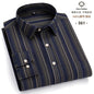 Men's Social Shirts Long Sleeve 100%Pure Cotton Oxford Buttoned Plaid Formal Male Casual Clothes Oversized Shirt Plus Size S-7XL