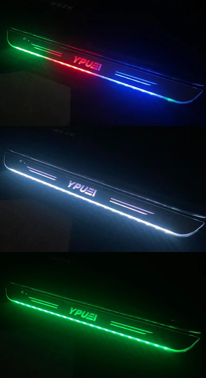 Customized For Renault RS Clio Scenic Logan Megane Car Welcome Door illuminated Sill Light Logo Lamp LED Car Pedal Decoration