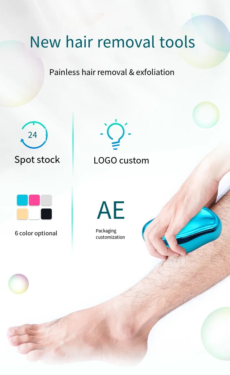 Nano Crystal Epil Hair Removal Eraser Glass Depilator Painless Epilator Safe Easy Cleaning Reusable Body Beauty Depilation Tool