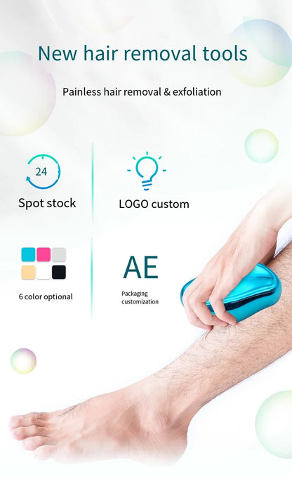 Nano Crystal Epil Hair Removal Eraser Glass Depilator Painless Epilator Safe Easy Cleaning Reusable Body Beauty Depilation Tool