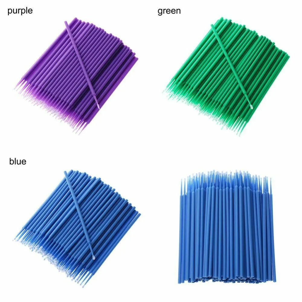 100 Pieces Car Maintenance Micro Brush - Disposable Paint Touch-Up Brush Small Tip for Auto Detailing Accessories