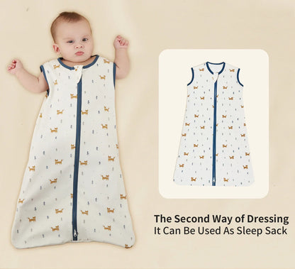 Baby Sleeping Bag For Newborn Sleep Aid Thin Soft Cotton Boys Girls Wrap Sleepwear Adjustable Breathable Baby Swaddle Blanket