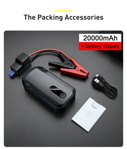 Baseus 2000A Car Jump Starter 20000mAh Power Bank Car Booster for Auto Battery Charger Petrol Diesel 12v Car Starter Device