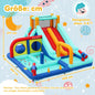 Kids' Bounce House,5 in 1 Inflatable Hopping Castle for Kids 3-10 Years, Outdoor Castle Bouncer with Slide Jump Area Water Pool Football Net