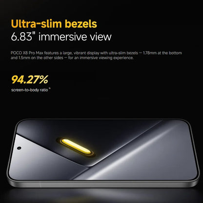POCO X8 Pro MAX 5G 8GB 12GB 256GB 512GB NFC Smartphone 6.83" Dimensity 9500s, 8500mAh battery