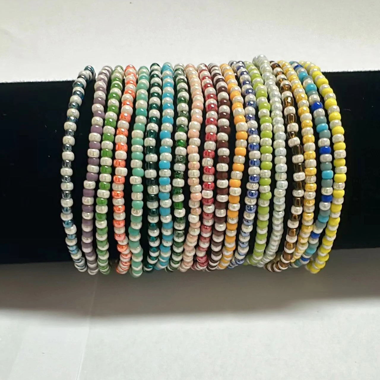 3mm Bohemian ladies beaded bracelet color mix and match fashionable versatile bracelet jewelry