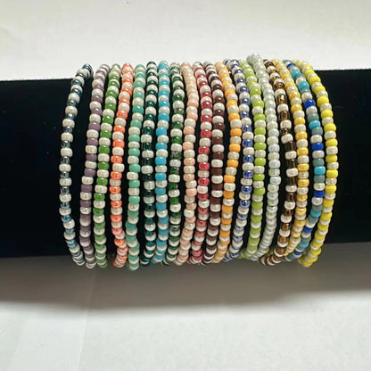 3mm Bohemian ladies beaded bracelet color mix and match fashionable versatile bracelet jewelry