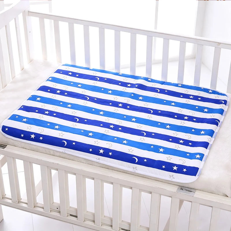 Crib Sheet Waterproof Baby Urine Changing Mat Cotton Reusable Infant Change Diaper Pad Cover Washable Newborn Bed Nappy Mattress