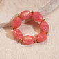 Acrylic Irregular Square Round Beaded Bracelet Bangle for Women Imitation Stone Chain Bracelet Hand Accessories Couple Gifts K
