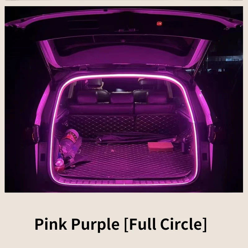 1Set Car High Brightness Trunk Lighting Ambient Light Interior Decoration LED Wiring Free Automatic Sensing Tailgate Light Strip