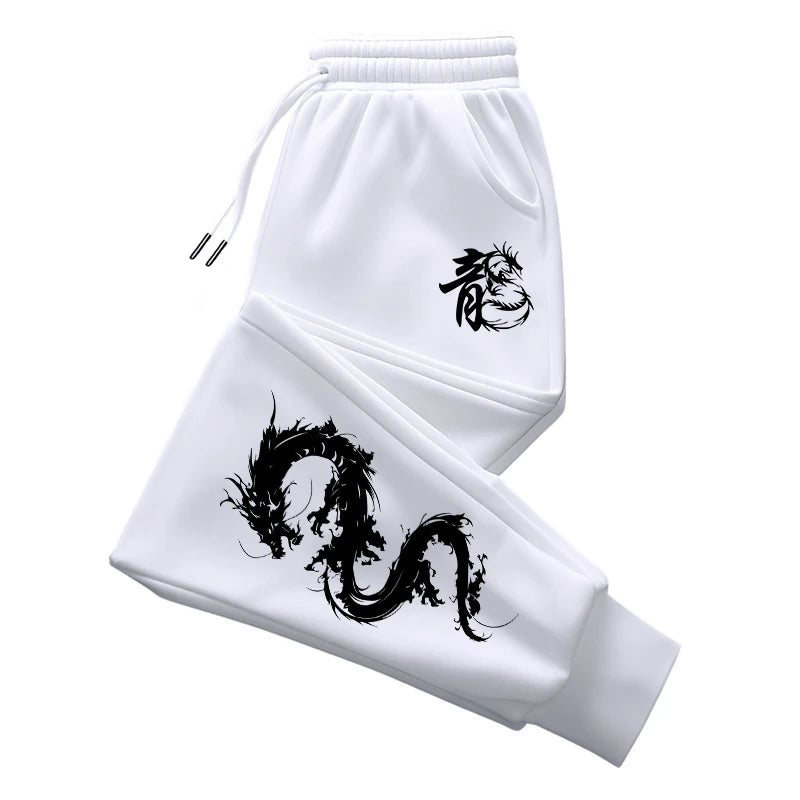 Chinese Dragon Tracksuit Hooded Sweatshirt Sweatpants City Vibe Hoodie 2 Piece Set Autumn Winter Men's Daily Casual Sport Outfit