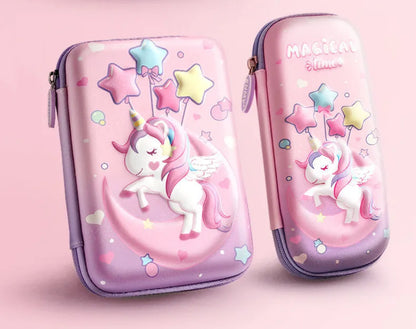 3D EVA Unicorn Cute Pencil Case Cartoon Stationery Box Girls Color Pencil Box Student Pen Case School Supplies Gifts Ipad Case