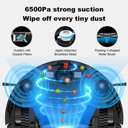 Robot Vacuum Cleaner Liectroux/LILIN X6,Laser System,Multiple-Floor Maps,Restricted Area Setting for Home Carpet Cleaning