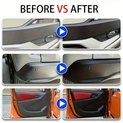 Car Interior Black Care and Refurbishment, Car Plastic Crystal Coating Refurbishment Cream, Plastic Restoration for Whitening, Dashboard and Tire Refurbishment, Scratch Repair, Brightening and Blackening