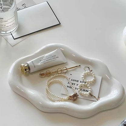 Creative Plastic Jewelry Tray Mini Cloud Shape Storage Plate Jewelry Display Plate Watches/Keys Storage