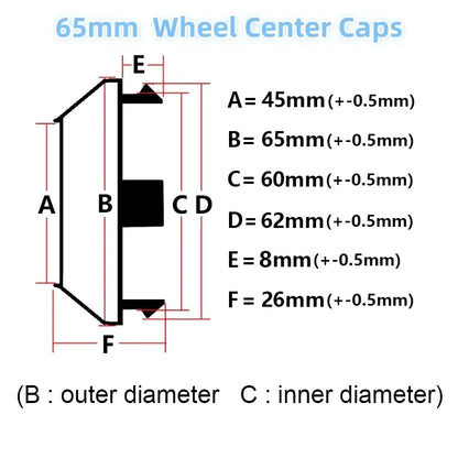 4pcs 60mm 64mm 65mm 68mm 69mm  Car Wheel Center Caps With Enkei Logo Emblem Car Accessories for Wheel Hubcaps Hub Cover High Cap