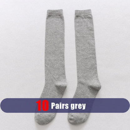 Men Long Socks Knee High Cotton Solid Business Soft Elastic Party Dress Formal Gentleman Stocking Four Seasons Sokken Brand