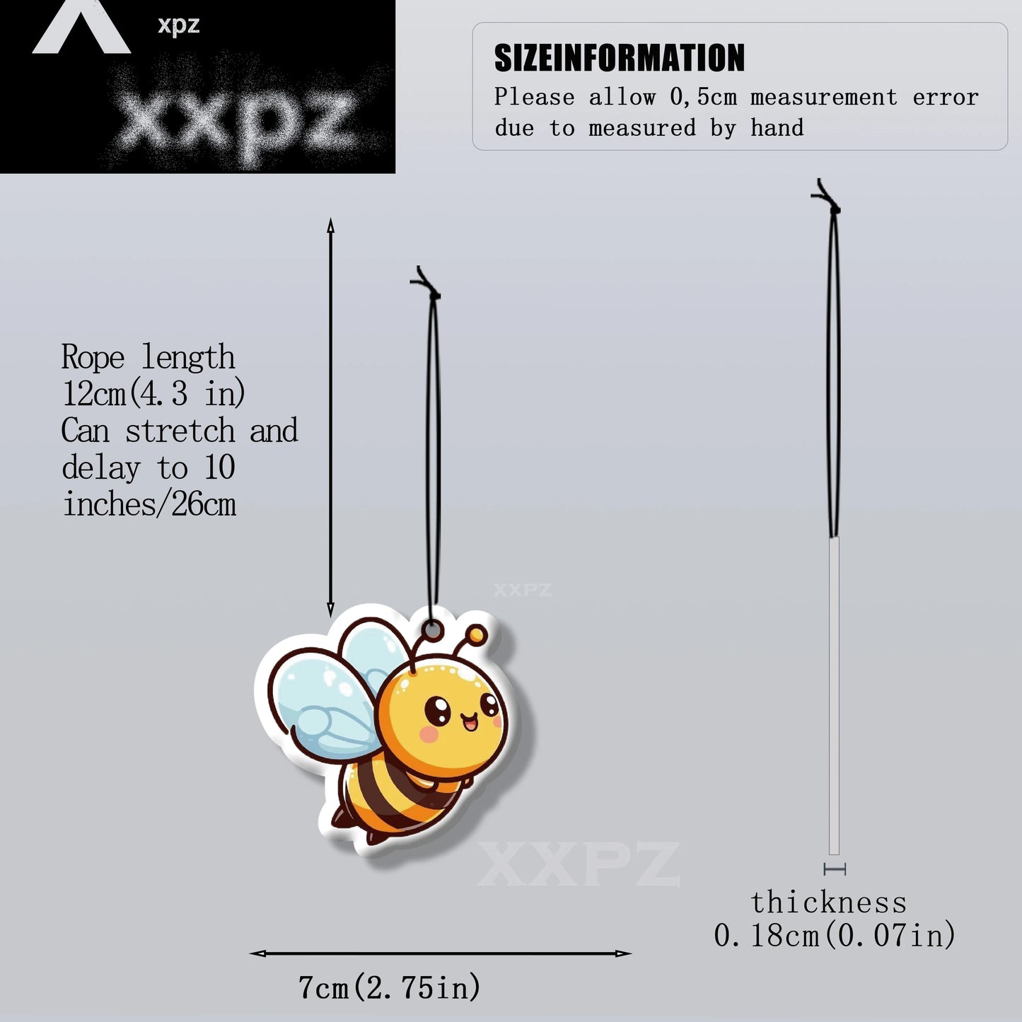 1/3pcs Bee Car Air Freshener Auto Parts Car Hanging Funny Yellow Bee Shape Aromatherapy Scent Gift for Friends New Car