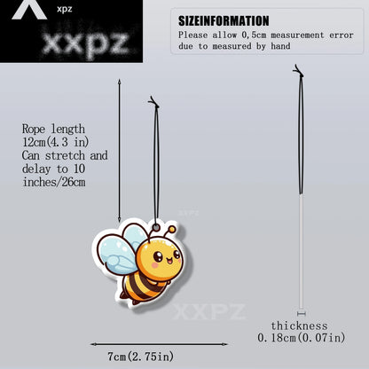 1/3pcs Bee Car Air Freshener Auto Parts Car Hanging Funny Yellow Bee Shape Aromatherapy Scent Gift for Friends New Car