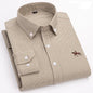 Basic Oxford Dress Shirt For Men Long Sleeve 100% Pure Cotton Solid  Casual Plaid Striped Social Business Male Regular-Fit S-6XL
