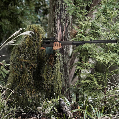 JOAXOR Ghillie Suit 3D Leafy Camo Hunting Suits, Woodland Gilly Suits Gillies Suits for Men, Leaf Camouflage Hunting Suits