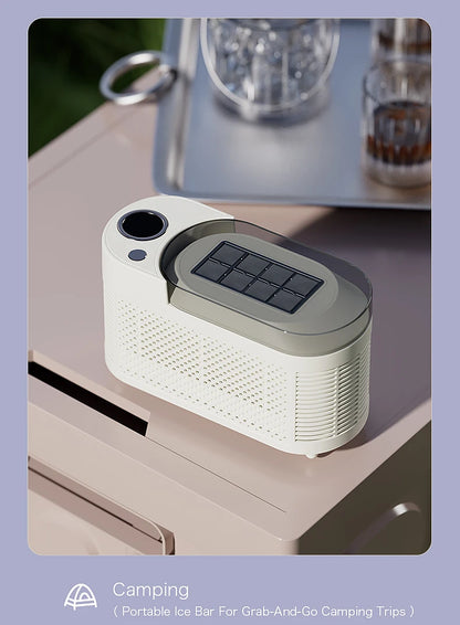 Electric Small Ice Maker Home Dormitory Office Camping Ice Automatic Ice Making Box Ice Machine Home Car Dual Use 12/110/220V