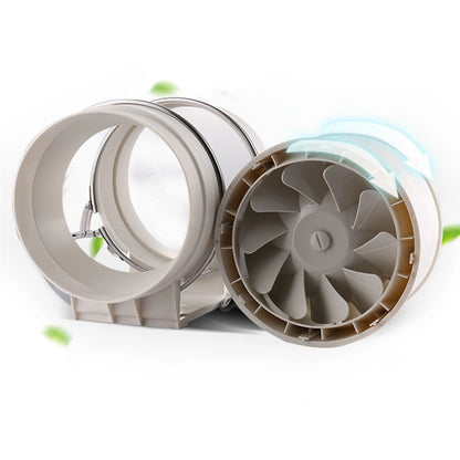 220V Exhaust Fan Silent Duct Ventilation Fan 2600RPM Duct Fan Pipe Extractor for Kitchen Bathroom Toilet (HF-100/HF-150/HF-200)