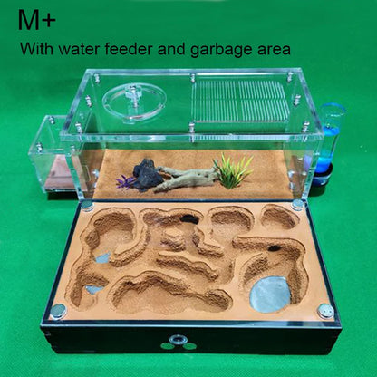 Concrete Ant Farm House Super Large Yellow Mud Ant Nest Gypsum Pet Anthill Insect Castle M Workshop Ant House with Hunting Area