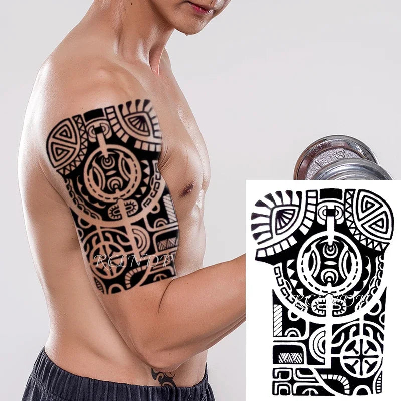 Waterproof Temporary Tattoo Sticker Joker Skull Letter Big Size Body Art Flash Tatoo Fake Tatto Stickers for Girl Men Women