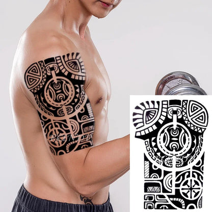 Waterproof Temporary Tattoo Sticker Joker Skull Letter Big Size Body Art Flash Tatoo Fake Tatto Stickers for Girl Men Women