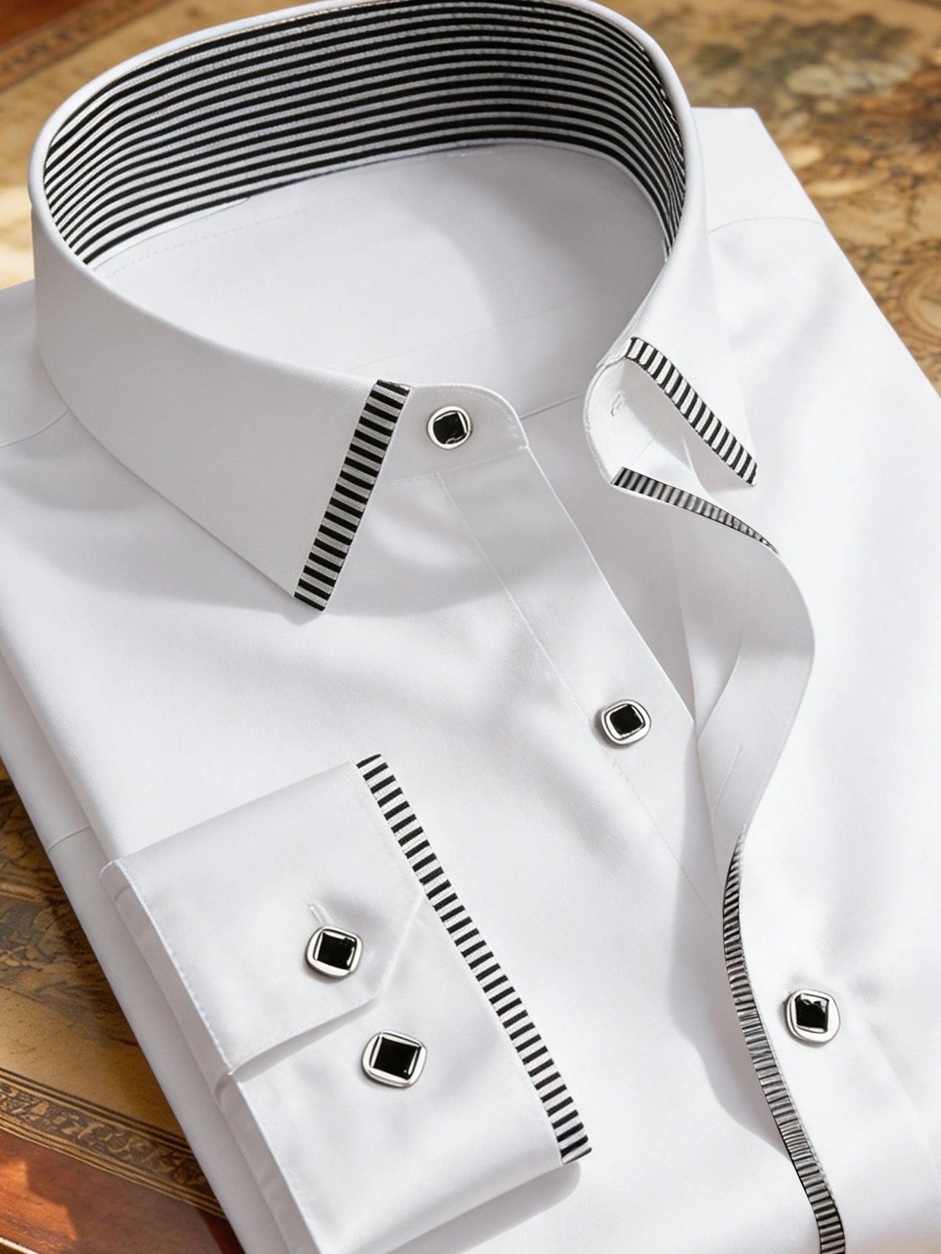 New Men Patchwork Shirt Fashion Dress Tuxedo Long Sleeve Smart Casual Four Season Man Micro Elastic Shirts
