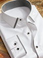 New Men Patchwork Shirt Fashion Dress Tuxedo Long Sleeve Smart Casual Four Season Man Micro Elastic Shirts
