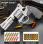 Continuous Fire ZP5 357 Revolver Launcher Toy Gun with Soft Dart Bullets for CS Outdoor Game Fun Gifts for Kids and Adults