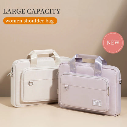 Laptop Shoulder Bag 13.3 15.6 inch for Women Notebook Briefcase Handbag for Macbook Pro 14 16 M4 M3 Air 15 Huawei Xiaomi Dell HP