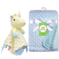 Custom Name Baby Blanket Personalized Baby Shower Gift Soft Minky Dot 2-in-1 Blanket & Lovey Set for Boys Girls