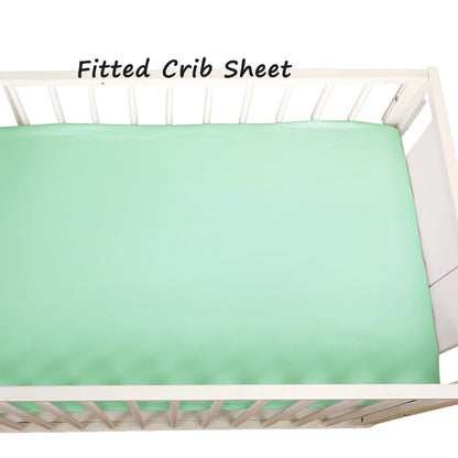 Baby Crib Sheets for Boys Girls Solid Color Fitted Crib Sheet Toddler Mattress Protector Cover Newborn Bed Sheet Babies Stuff