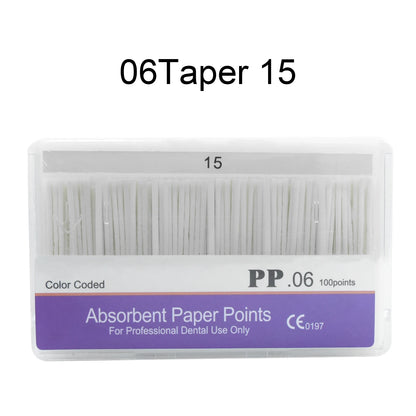 WELLCK 1 Box Dental Absorbent Paper Points Sterile Mixed Sizes 02 04 06 Taper 15-40# For Dentist Use Dentistry Materials