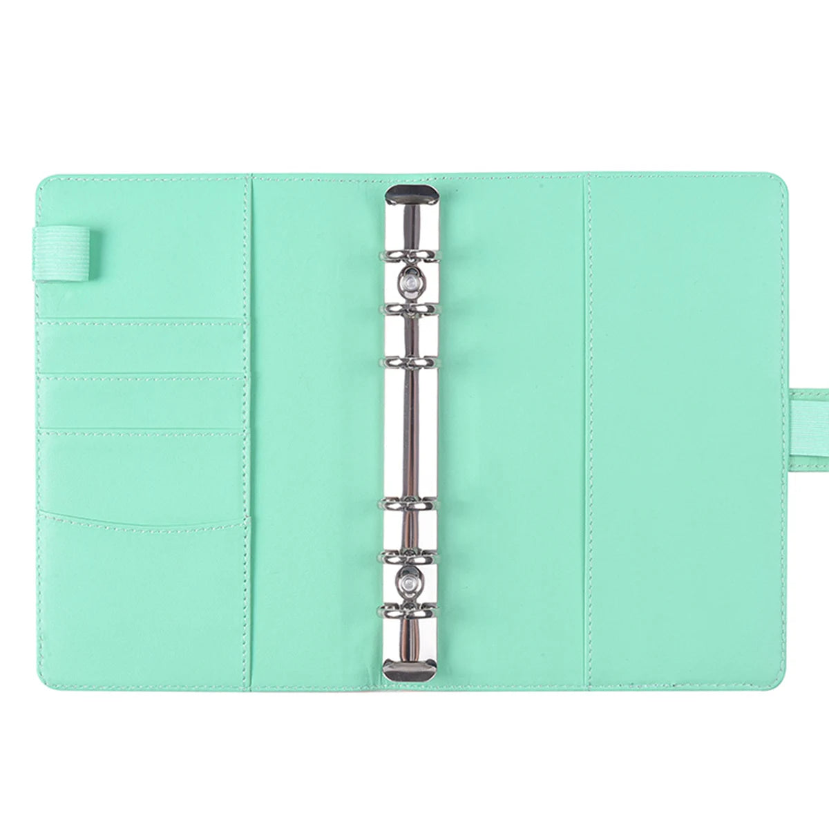 A6 PU leather binder economy 6-ring notebook, stylish design, personal notebook binder cover, can be used for cash budget storag