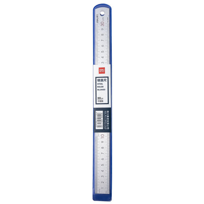 DELI Metal Ruler Precison Clear Marking Craft Wood Working Draft Measure Tool