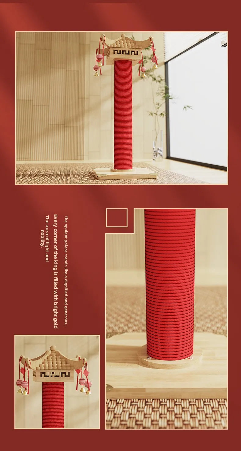 for Grab Column Cat Tree Tower Climbing Frame Scratching Board Integrated Elevated Thickened Scratching Posts Durable