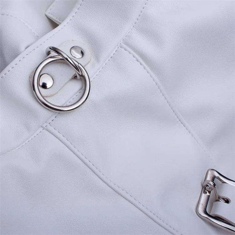 Female Sofe Leather Adjustable Binder Bondage Straitjacket Binding Slave Lockable Coat For Women Erotic Cosplay Adult BDSM