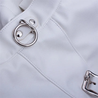 Female Sofe Leather Adjustable Binder Bondage Straitjacket Binding Slave Lockable Coat For Women Erotic Cosplay Adult BDSM