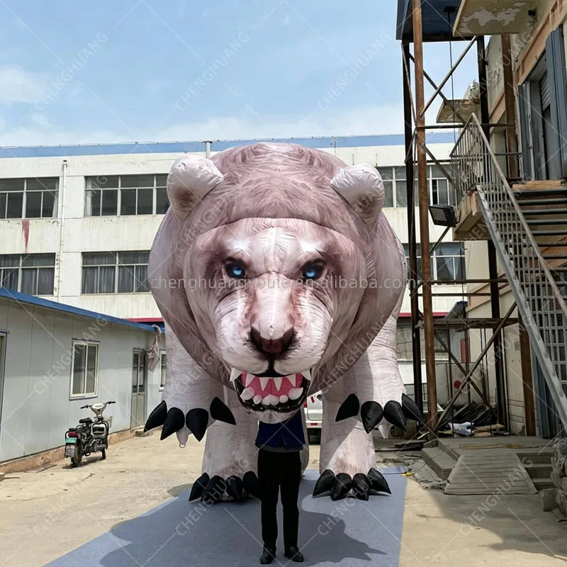 Giant Inflatable Lion Mascot Animal Model Outdoor Shopping Mall Zoo Scenic Spot Decoration Display Props