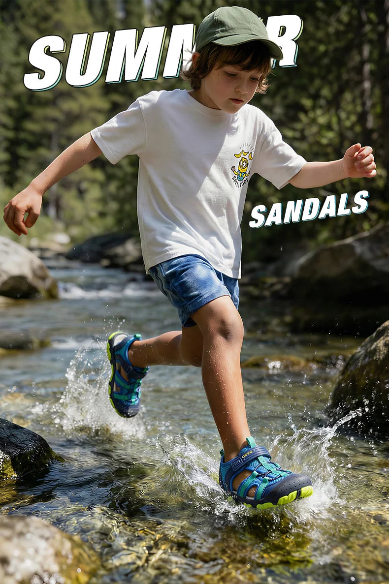 New Arrival Children Footwear Closed Toe Sandals For Little And Big Sport Kids Summer Shoes Eur Size #25-35